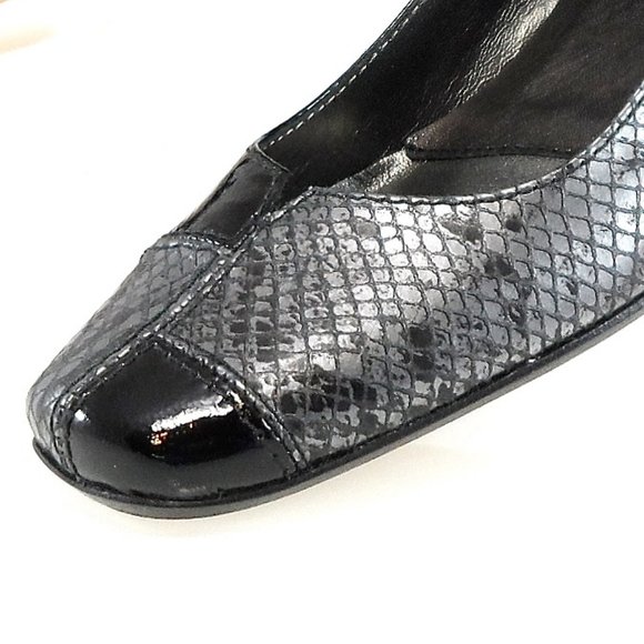 NIB$285 Renzo Fontanelli Italy Vanto Contrast Leather Slip-On Pump Low Heel Sz 4 - Picture 12 of 13